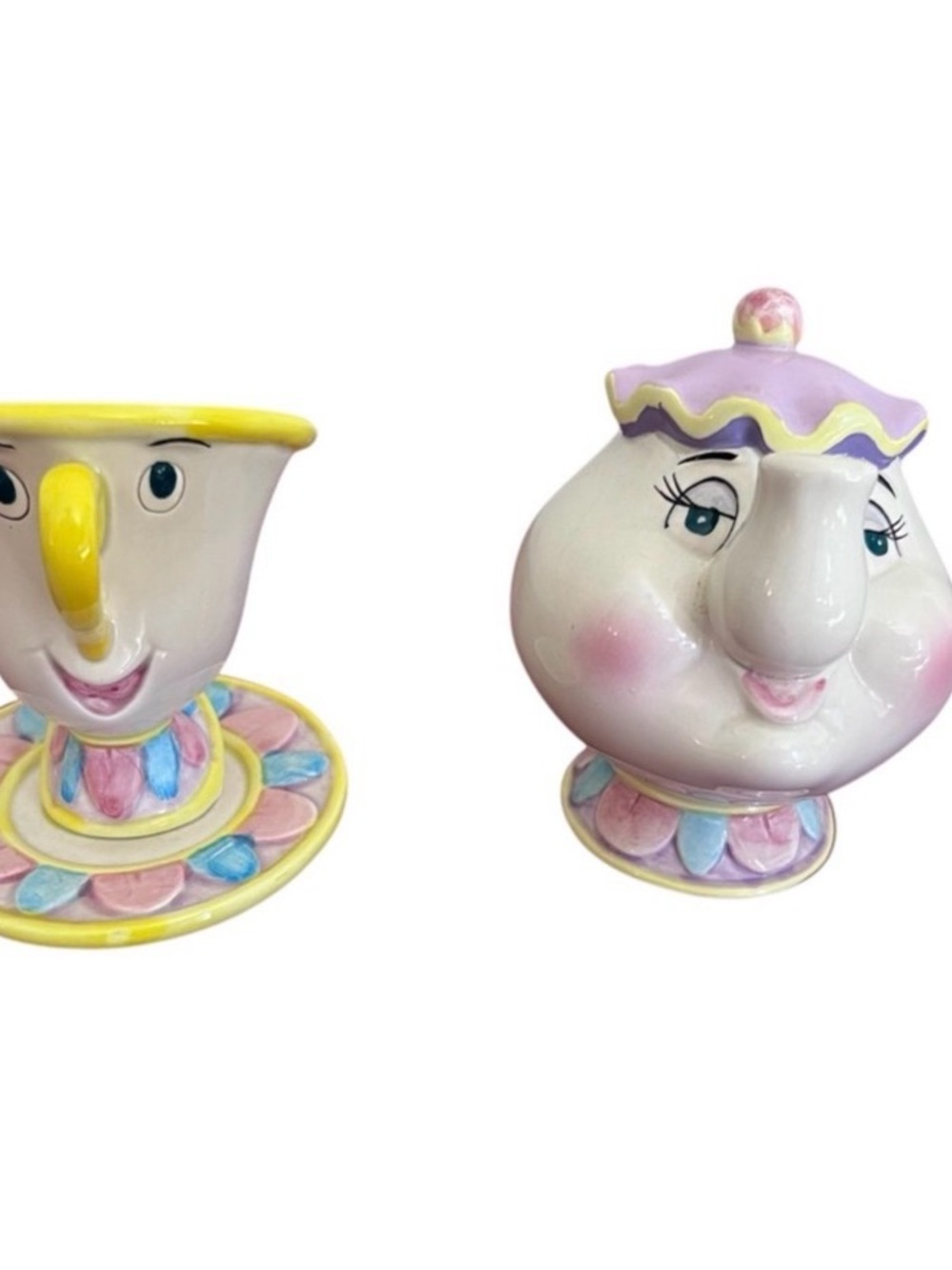 Disney Beauty and The Beast Mrs. Potts Teapot and Cup Set